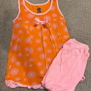 Kickee Pants short sleeve/shorts pajama set, size 6
